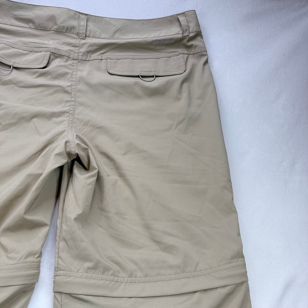 Columbia Convertible Hiking Pants Womens 16 Short Tan Khaki Zip Off Cargo XK0783 - Picture 4 of 16